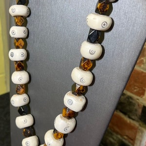 Men AfricanTribal Jewelry, African Map Necklace , Gift For Him, African Mudcloth Necklace , African Bead Necklace, Christmas gift