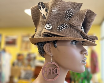 African Hat, Zulu Hat , African Church Hat, African Crown, African Formal Hat, Women Hat, Funk Hat