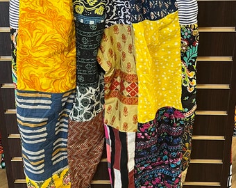 African Patchwork Pants/Afrocentric Pants/African Print Pants/African Patchwork Pants/Elastic/Drawstring