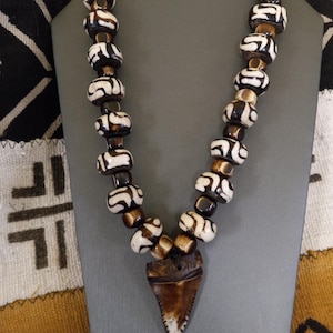 Men AfricanTribal Jewelry, African Jewelry For Men, Tribal Necklace, Gift For Him, African Tooth Necklace, African Bead Necklace