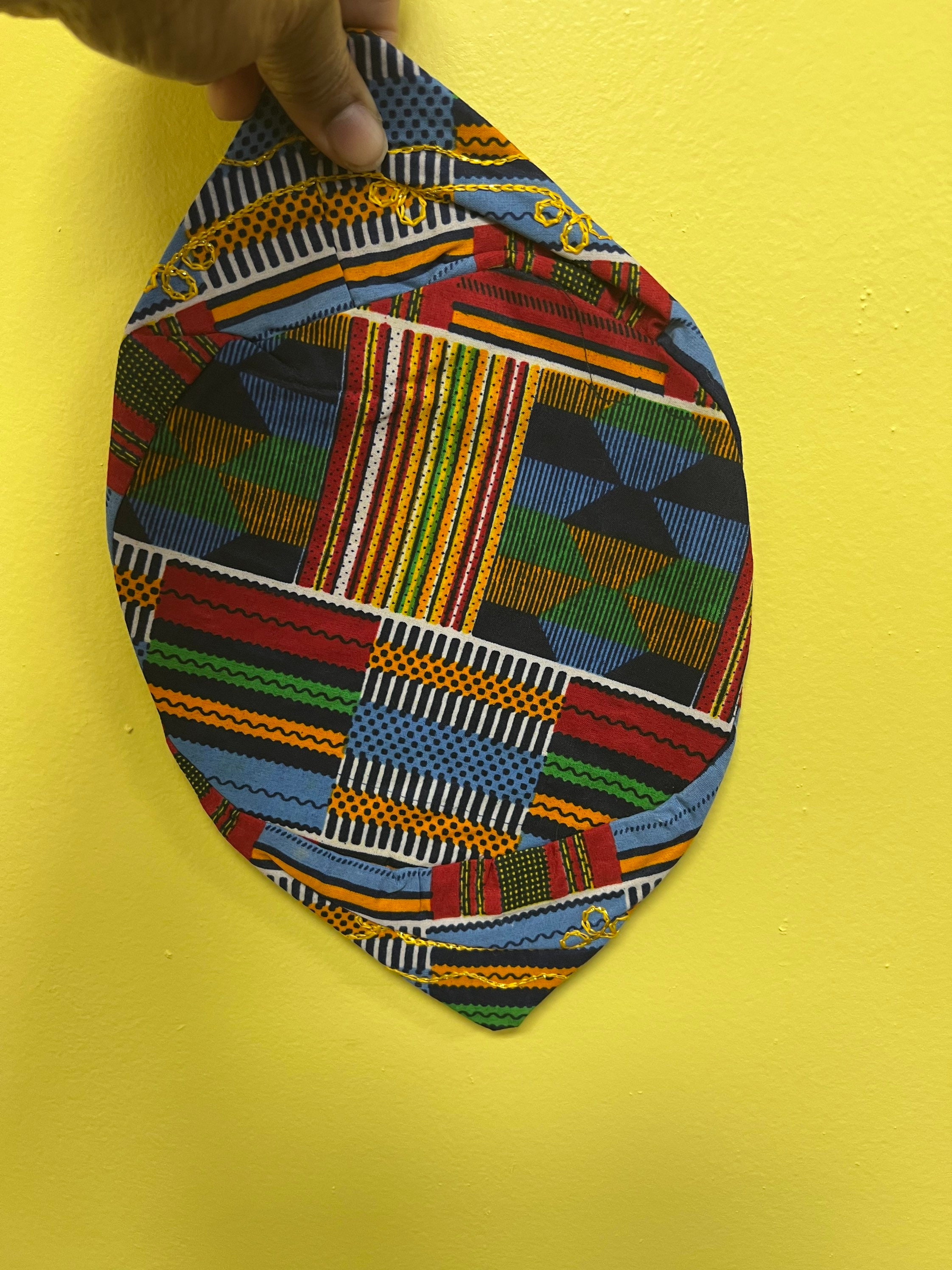 Kente Kufi, African Pillbox Hat, African Print Hat, Men Hat, Ethnic Hat