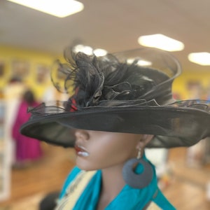 Black Hat, Dress Hat,Sun Hat, Wedding Hat ,Mother’s Day Hat, Cruise Hat,Tea Party Hat