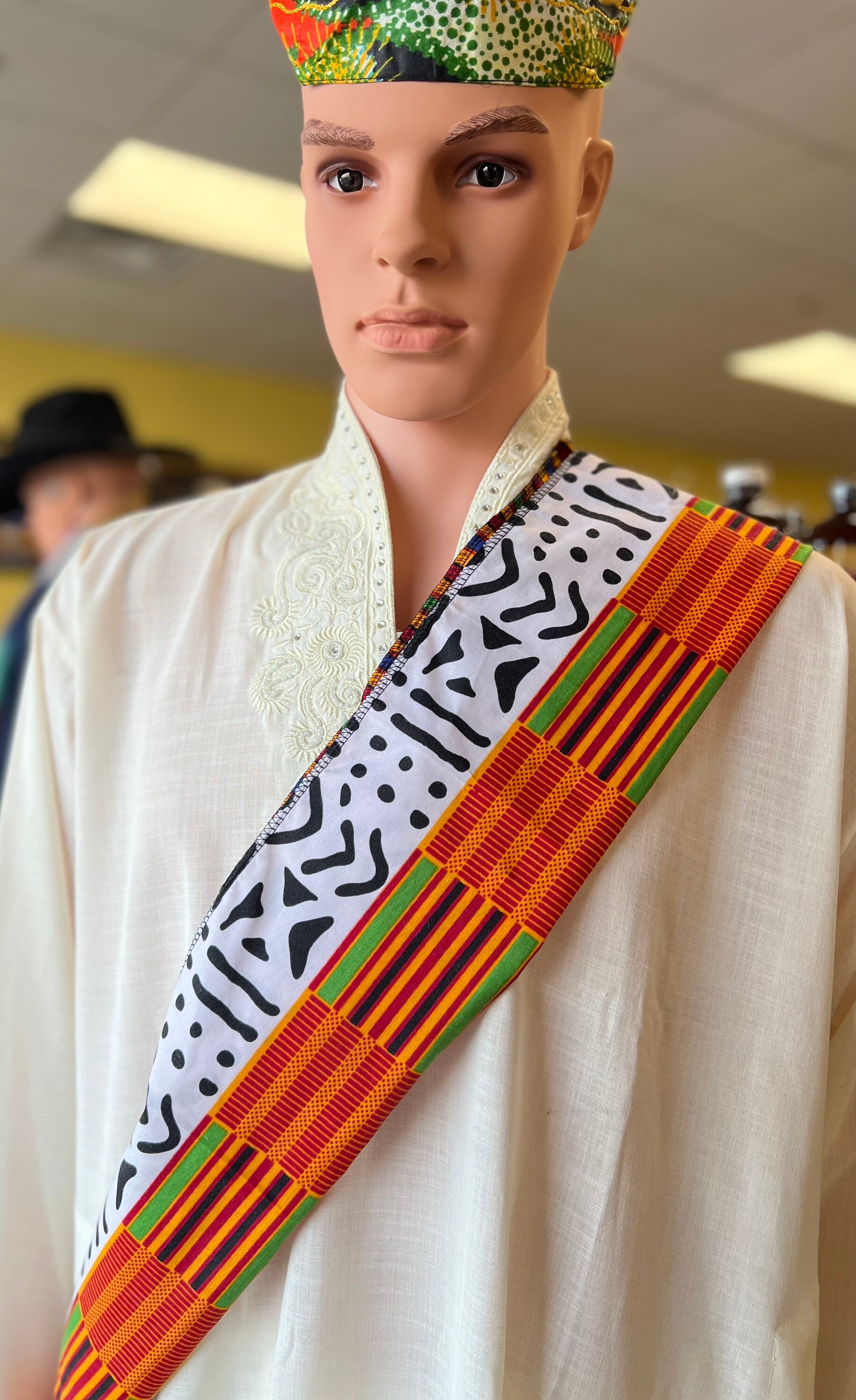Reversible African Men Scarf, African Clothing for Men, African ...