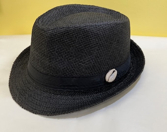 Zwarte kauri-hoed/fedora uniseks/herenhoed/dameshoed/formele gleufhoed/zwarte gleufhoed uniseks