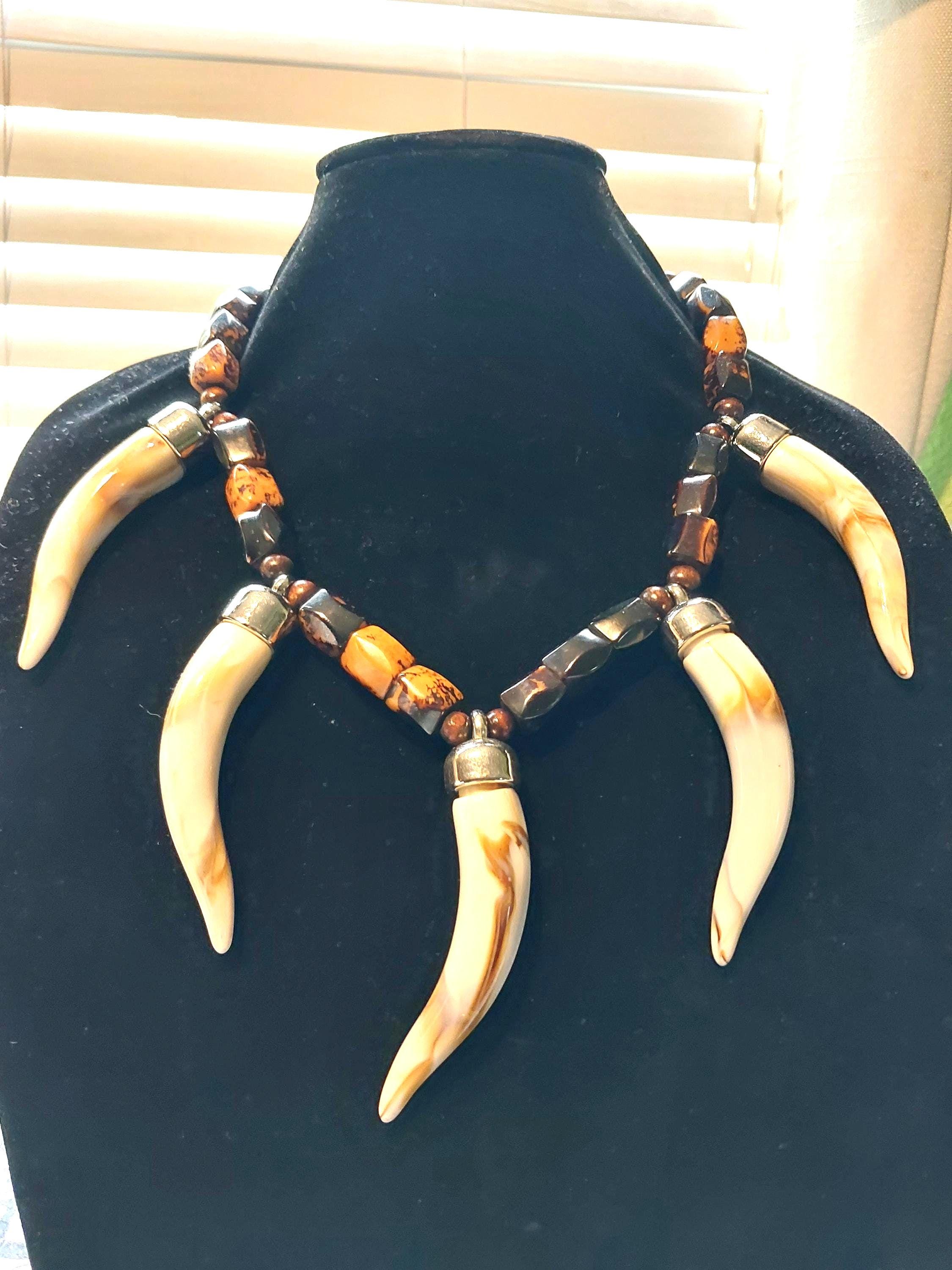 Claw Necklace , African Necklace, Wakanda Necklace, Tribal