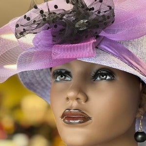 Purple Hat/Purple Derby Hat /Church formal Hat/Tea Party Hat/Casual Holiday Purple Hat/Wedding Church Hat