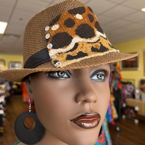 Schlammtuch Fedora mit kurzer Krempe, afrikanischer Fedora / Frauen-Fedora / Schlammtuch Fedora / brauner afrikanischer Fedora / ethnischer Hut / Unisex Fedora / afrikanisches Kleid Hüte