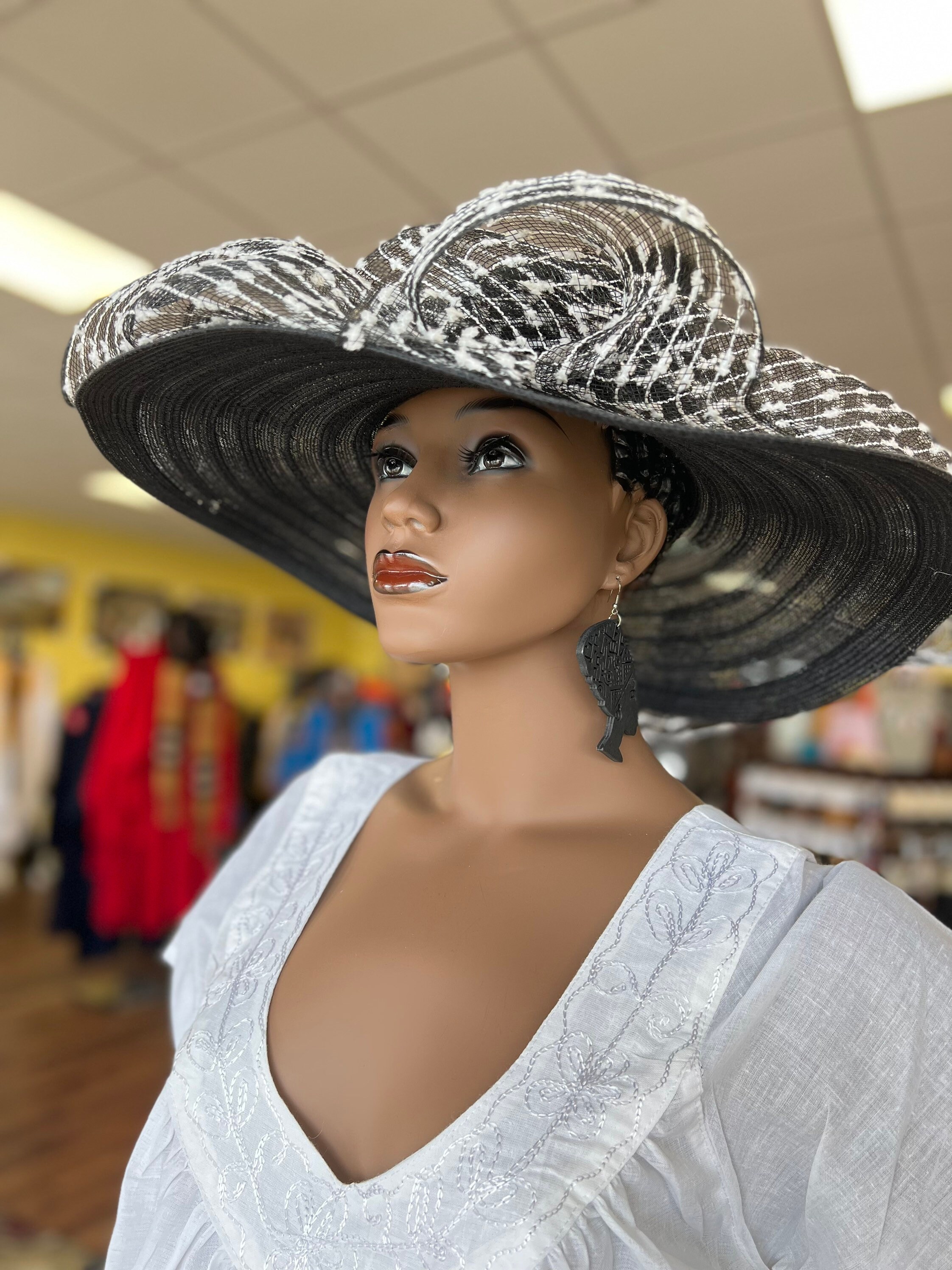 African Church Hat, Derby Hat, Spring OR Summer Hat, Gift for Her