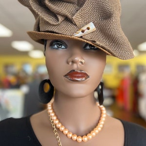 African Hat, African Church Hat, African Crown, African Formal Hat, Women Hat, Funk Hat