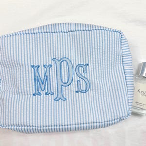 Cosmetic Bag, Monogrammed Makeup Case, Bridesmaid Gift, Personalized Toiletry Organizer