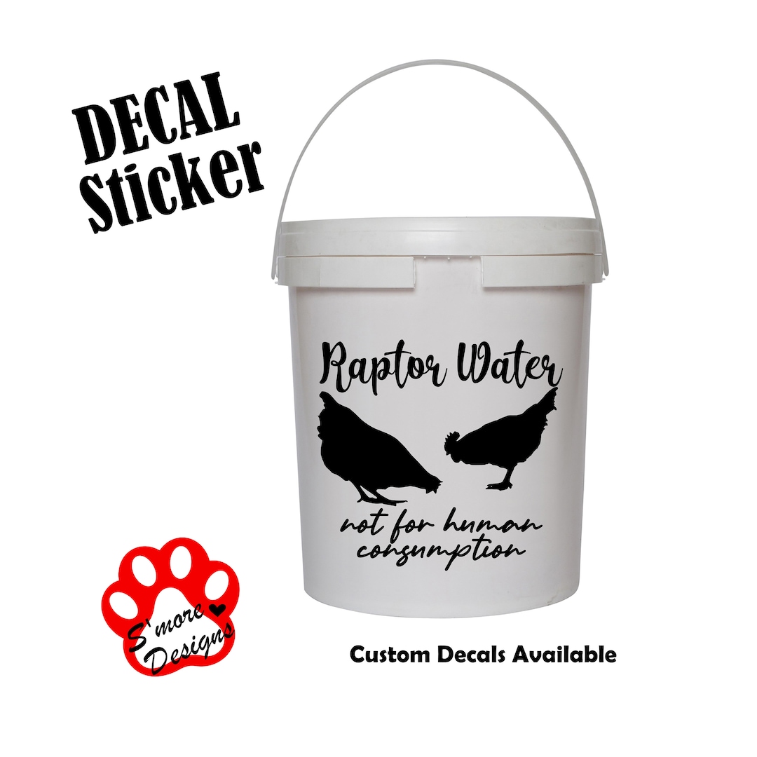 Raptor Water Decal Sticker Vinyl Window Decal Watering Bale Sticker ...