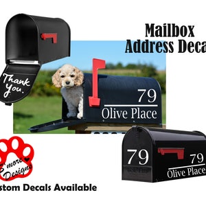 Custom Mailbox Decal House Number Sticker Address Decal for Mailbox Outdoor Vinyl Address Sticker Personalized Mailbox Label