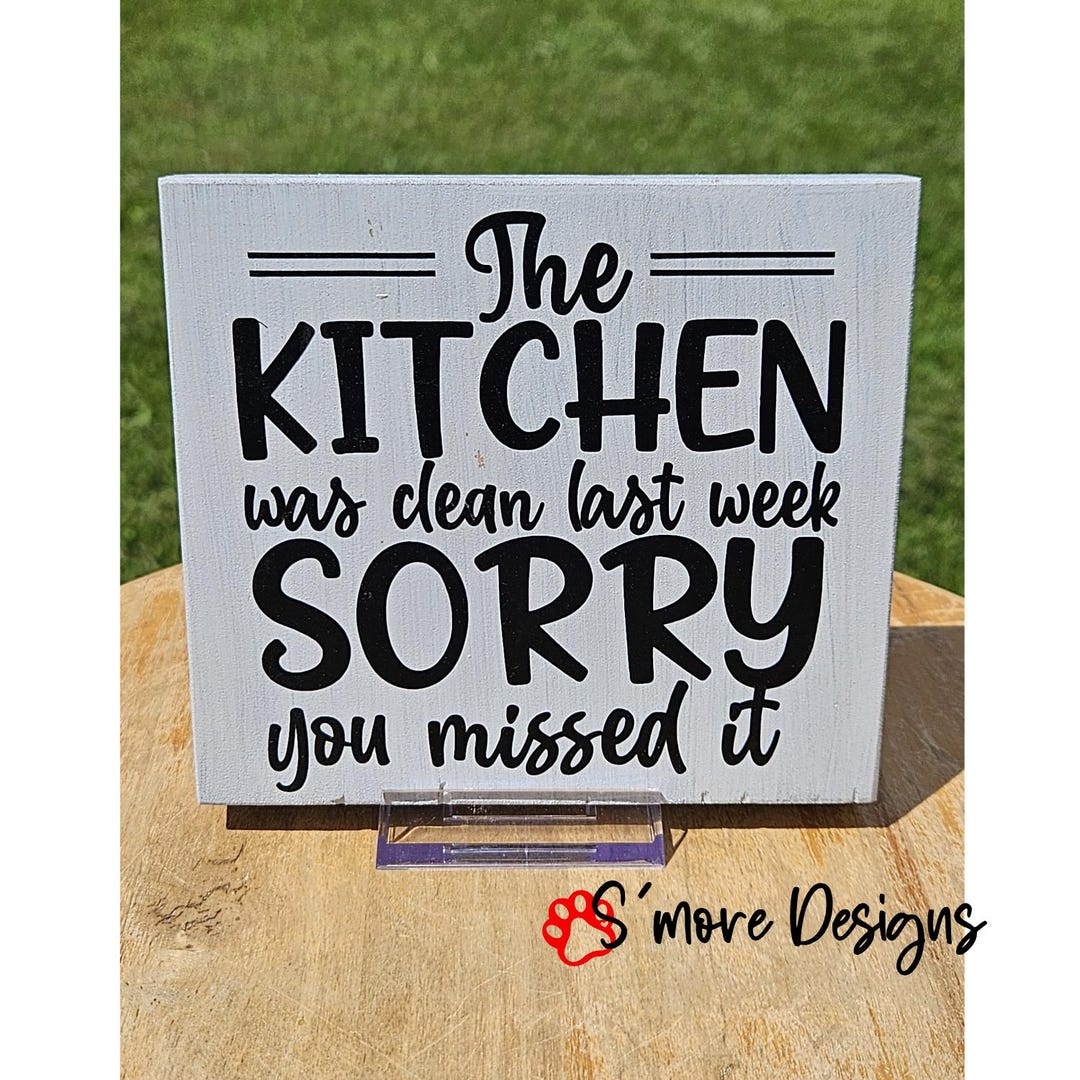 Personalized Family Wooden Sign - Parents With Up to 3 Kids - The House Was Clean Last Week (Sorry, You Missed It) main image 1