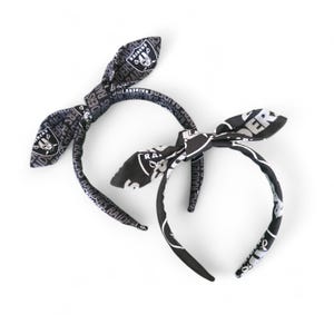 Las Vegas Raiders NFL Football Fabric Tie Knot Bow Headband