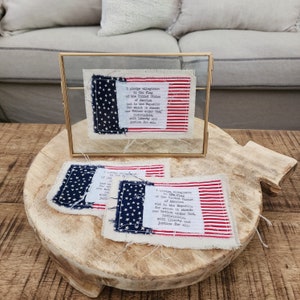 Frayed Pledge of Allegiance American Flag USA Patriotic
