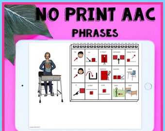 Core Vocabulary Pronoun Preposition Object Phrases Digital Activity for AAC