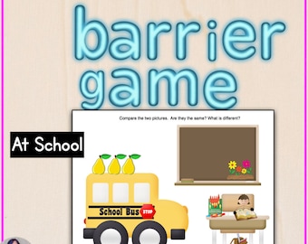 Barrier Language Game Activity, Speech Therapy, ELA, Homeschooling