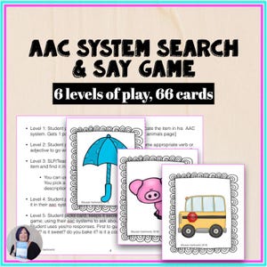 Communication Board Search Game for AAC Nonverbal Communication Skills for Core and Fringe Vocabulary for Parents Speech Therapists Paras