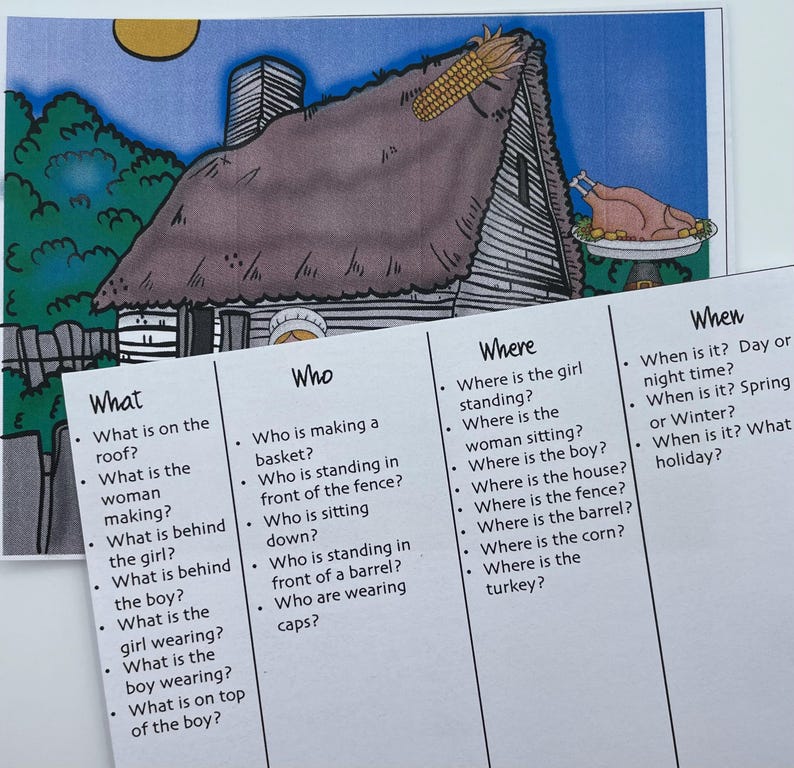 Homeschool resource for special education with colonial life speech therapy activities