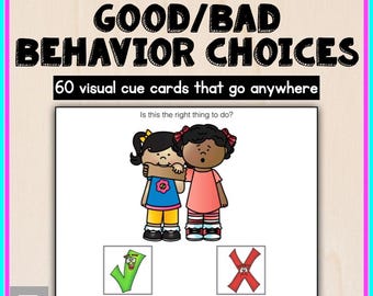 Behavior Chart Activity: 60 Positive Behavior Cue Cards