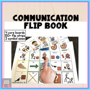AAC Core Word Communication Boards Flip Book for Core Vocabulary Nonverbal Communication Symbols Speech Therapy Autism Resources for SpEd