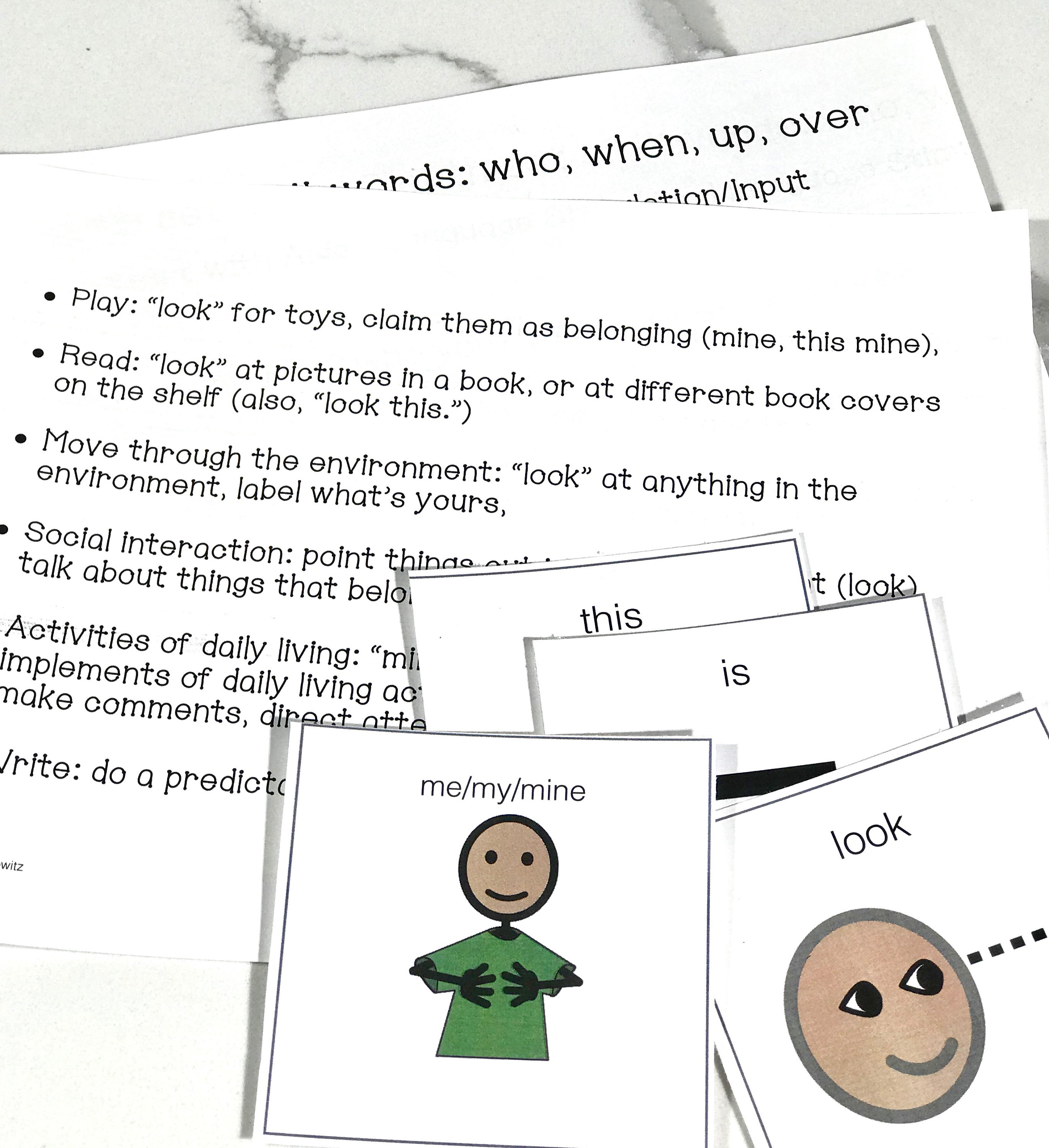 AAC 40 Core Words for Nonverbal Communication Core Vocabulary Words