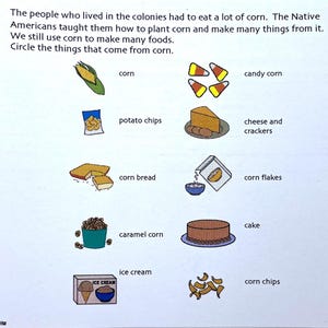 Speech therapy book companion on colonial life for homeschool educators