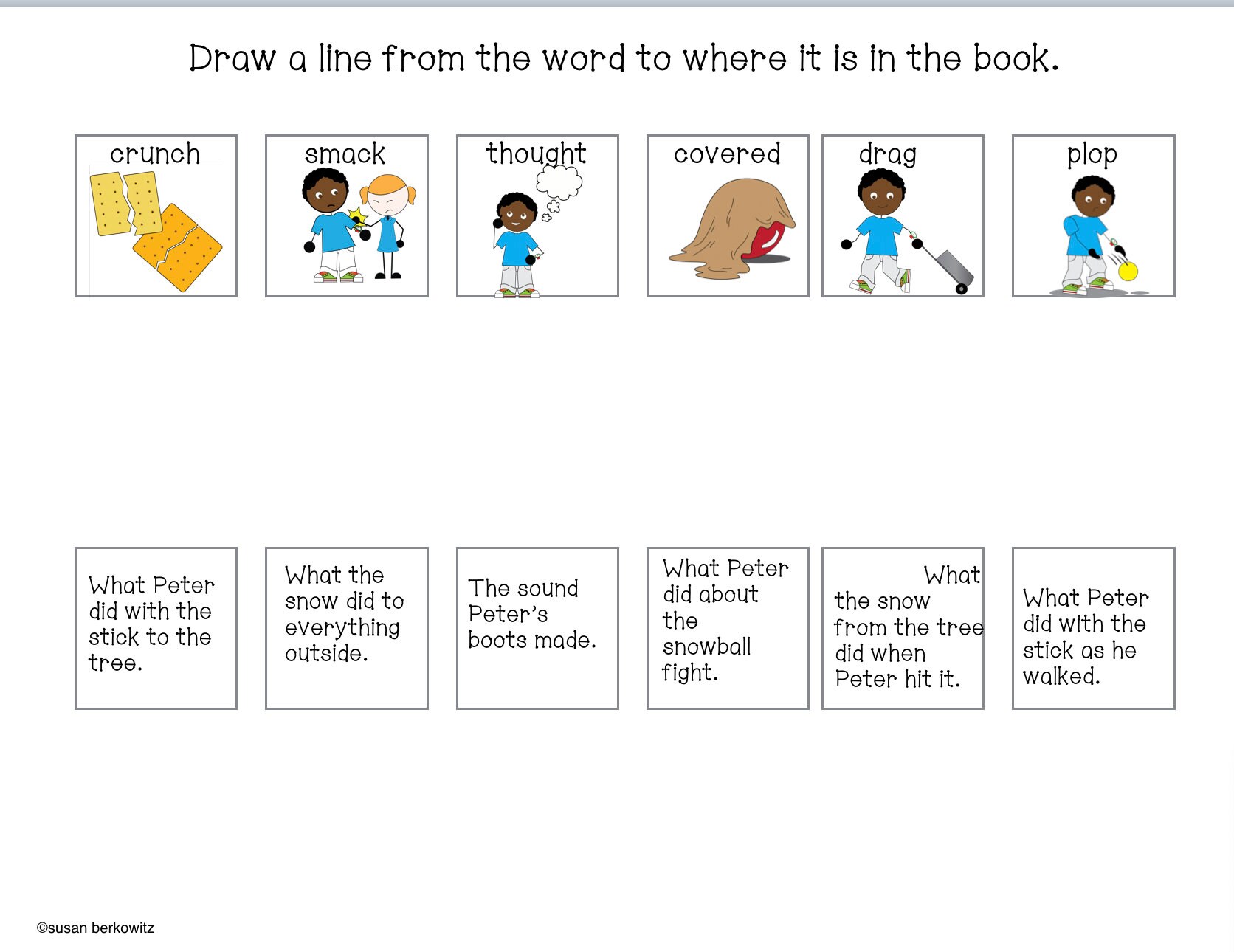 Snowy Day Book Companion Language Activities for Elementary Speech ...