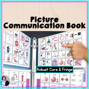 Core Vocabulary Picture Communication Book AAC Nonverbal Communication Boards for Core Words by Category Topics Speech Therapy Homeschool