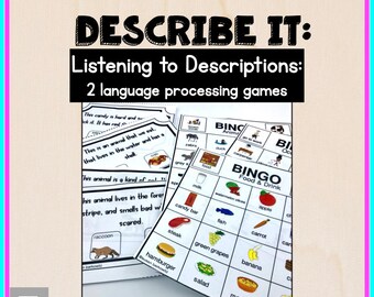Describing Words Game: Language Processing & Listening Comprehension