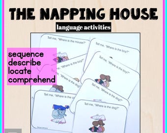 Das Nickerchen Haus Sprachaktivitäten: Logopädie, Homeschool Ressource
