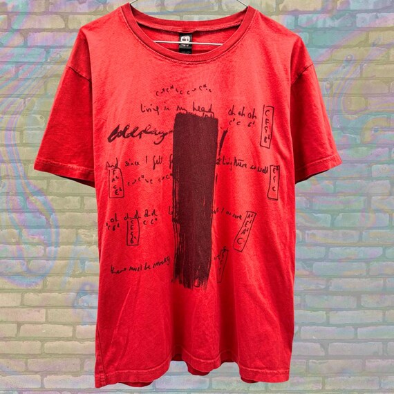 RARE Coldplay Viva La Vida Tour Y2K Abstract Art Tshirt