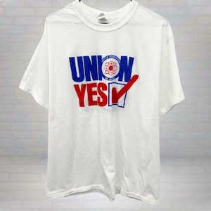80年代ヴィンテージ 労働組合賛同Tシャツ | 労働組合支持Tシャツ | ブルーカラー労働者の誇り | 労働権抗議トップ | XL