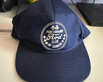 90s Ford Performance Club of Canada Snapback Hat • Blue Oval Racing Cap • Vintage Automotive Enthusiast Dad Hat