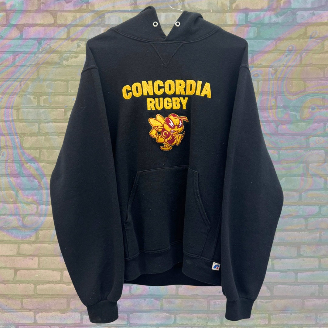 Buy Concordia Rugby Mascot Embroidered Russell Athletics Hoodie Small Unisex Collegiate Varsity Sports Athleisure Online in India Etsy