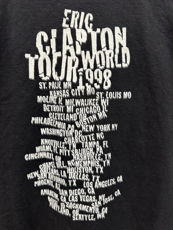 Eric Clapton 1998 World Tour T shirt Extra Large … - image 6