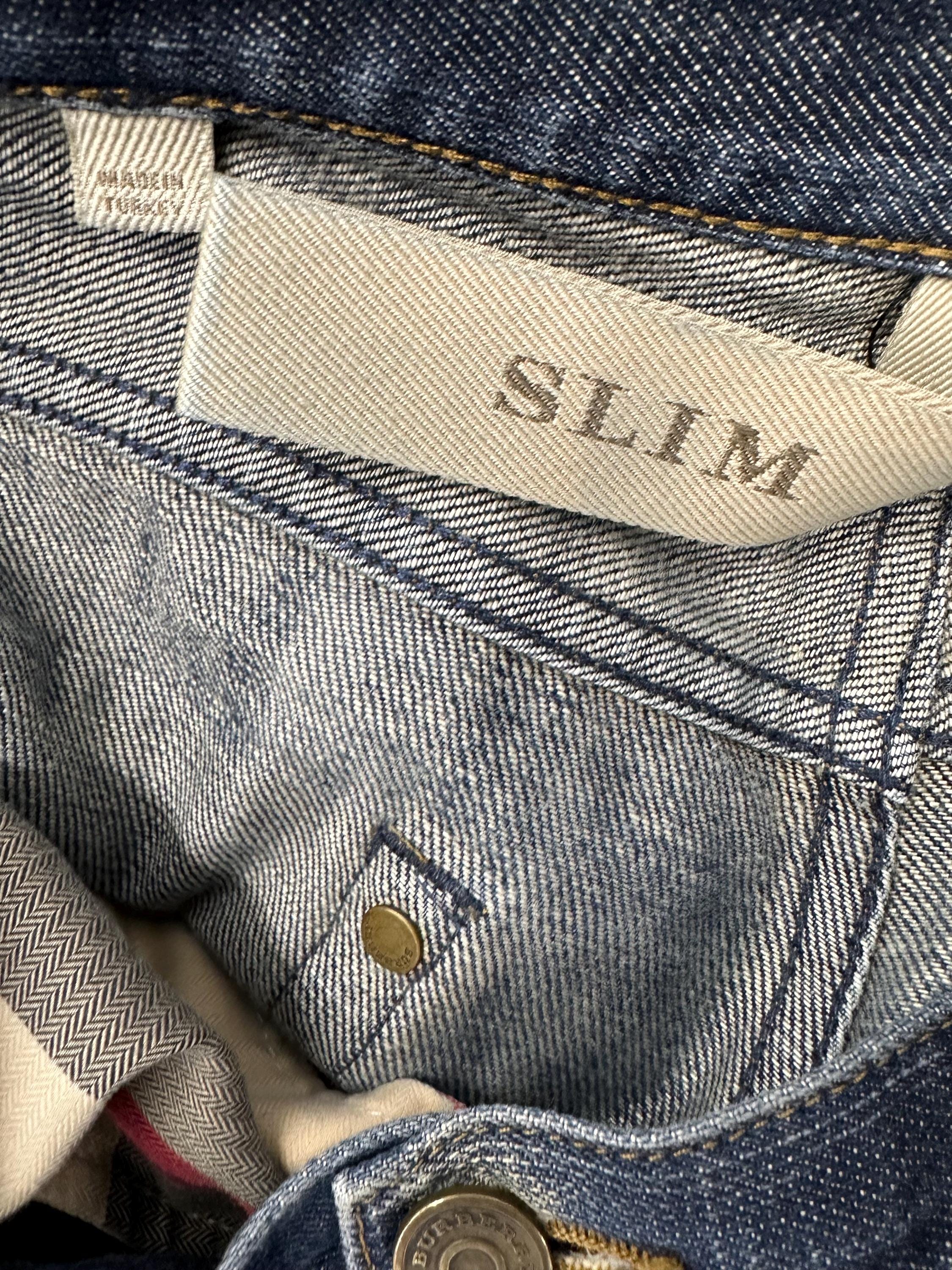 【送料&関税込】Burberry Beige Cotton Denim Jeans Beige Regular Fit EKD Jeans by Burberry on Sale