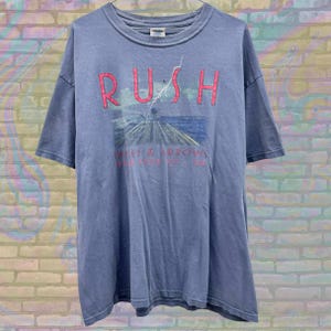 Rush Snakes & Arrows Tour 2007-2008 T-shirt, vintage band graphic T-shirt, Blue Rock concertshirt, cadeau muziekliefhebber, unisex kleding, maat XL