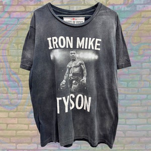 RARE Iron Mike Tyson Roots of Fight Faded Tshirt Large Unisex Y2K