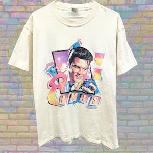 Vintage 90s Elvis Presley T-Shirt, Rock n Roll Graphic Tee, Retro Music Legend Shirt, 90s Aesthetic, Classic Rock Band Merch, Size Large