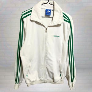 Adidas Green With White Stripe Jacket - Etsy