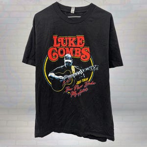 Luke Combs Beer Never Broke My Heart Tour T-Shirt, Country Music Tee, Concert Merch, Country Shirt, Luke Combs Fan Apparel, Size Large