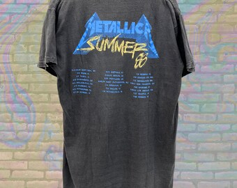 Metallica 1988 Damaged Justic Summer Tour Tshirt Large Unisex 80s