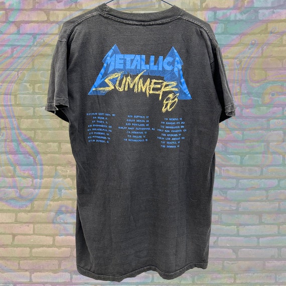 Metallica 1988 Damaged Justic Summer Tour Tshirt Large