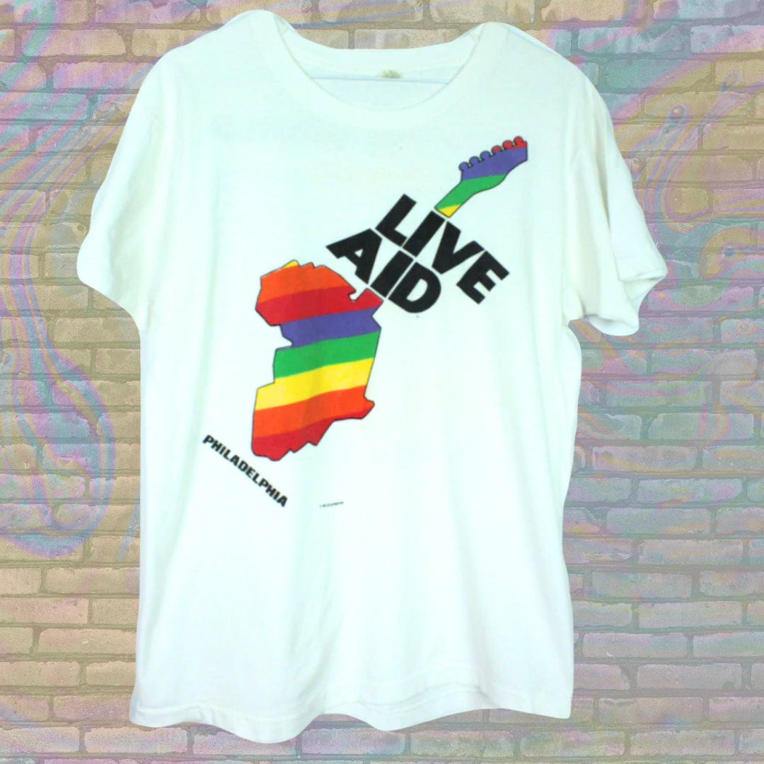 Live Aid Philadelphia T Shirt Live Aid 1985 Concert Line-up Tshirt