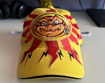 Vintage Valentino Rossi Sun & Moon Hat • MotoGP Racing Cap • Y2K Motorcycle Snapback • Rare Rossi Fan Collectible Hat