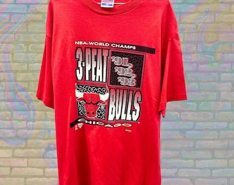 90s Chicago Bulls Three Peat NBA Champs 1991-1993 Basketball T