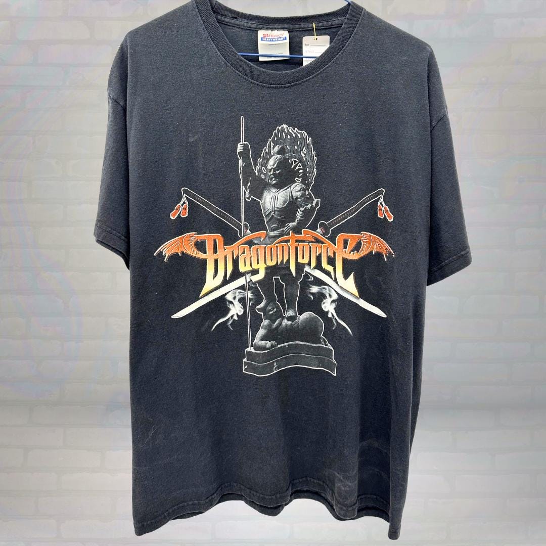 Official DragonForce Retro Extreme Power Metal T-Shirt - Heavy Cotton Band Merch