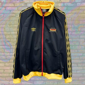 Vintage Umbro Germany Track Jacket, Deutschland Zip-Up, 90s Soccer Streetwear, Retro Athletic Windbreaker, 90s Britpop Style, Size Medium
