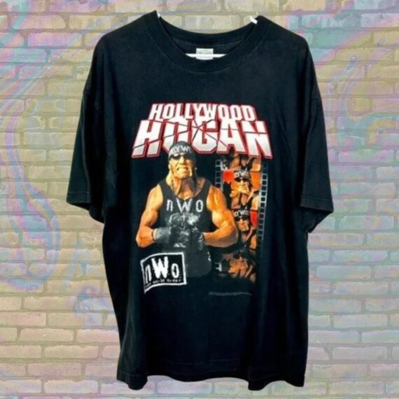 RARE Vintage 90s WCW Hollywood Hulk Hogan New World Order NWO T 
